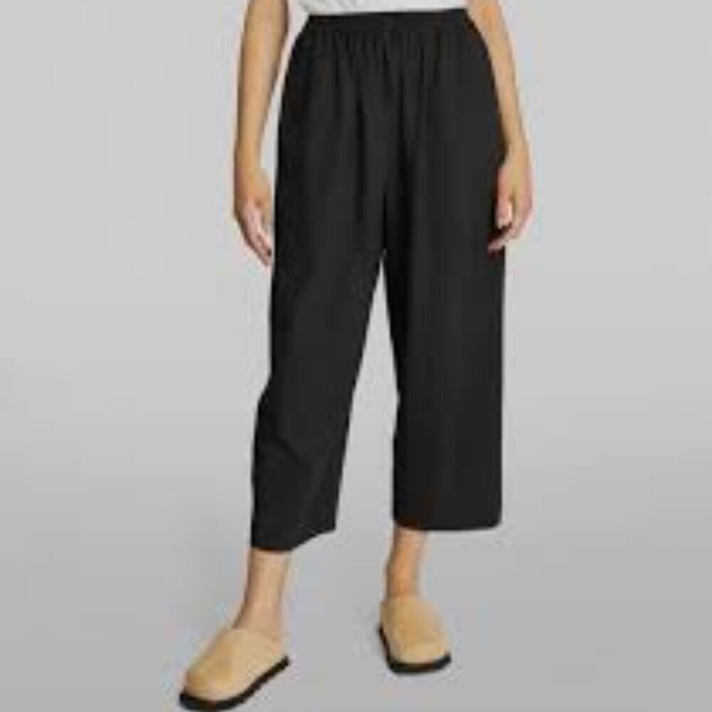 Eskandar Women's Regular Black Basic Pants Wool Blend Size 1